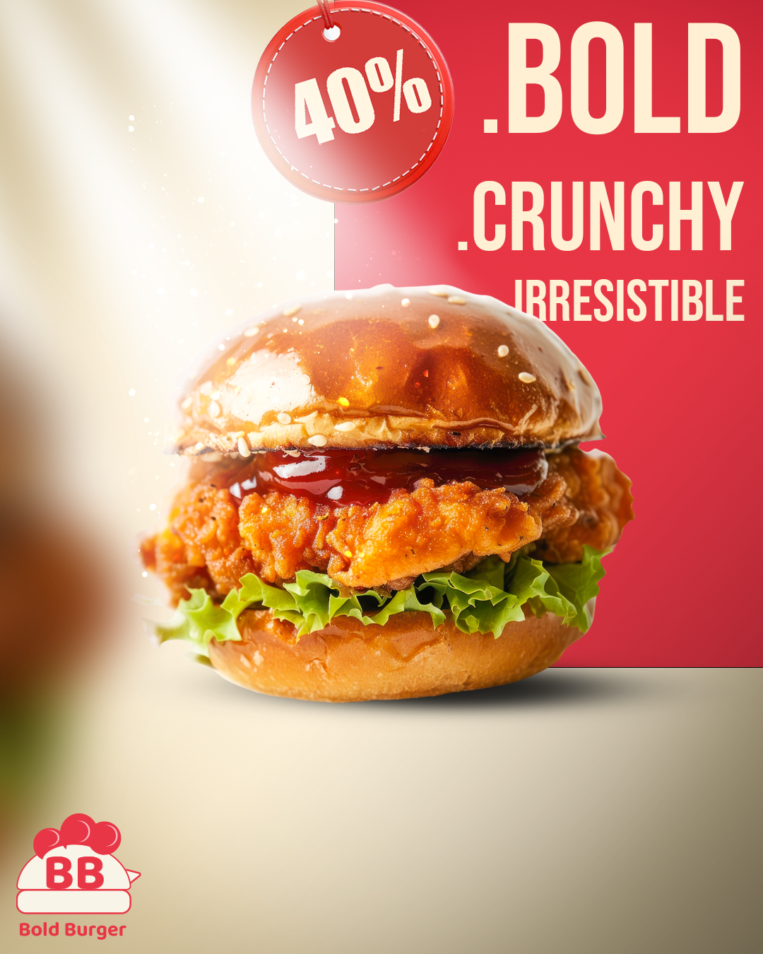 Bold Burger poster affiche design